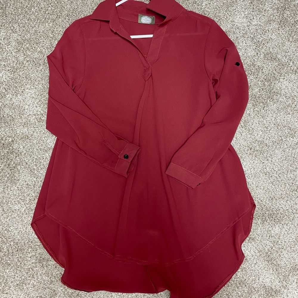 Oversized Rust Colored Blouse